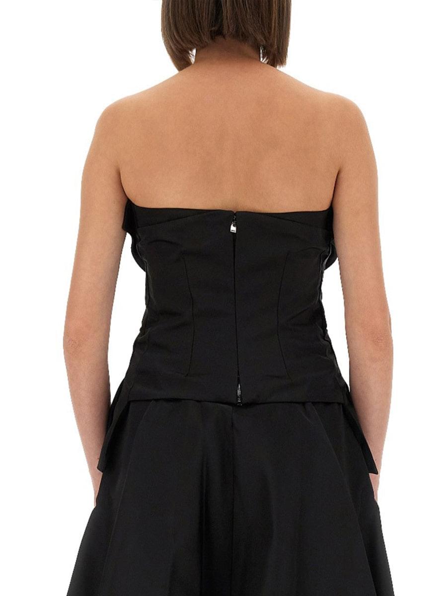 Top corsé sin tirantes Alexander McQueen para mujer