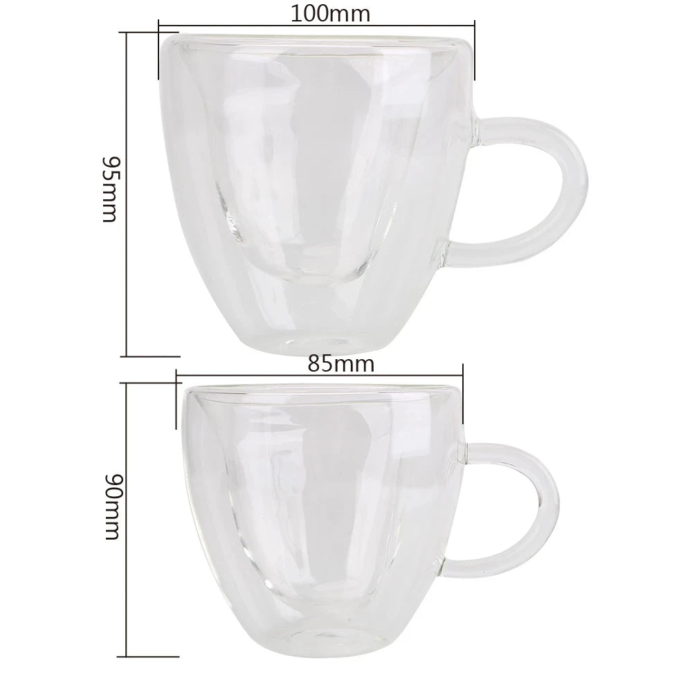 Heart Shaped Glass Mug