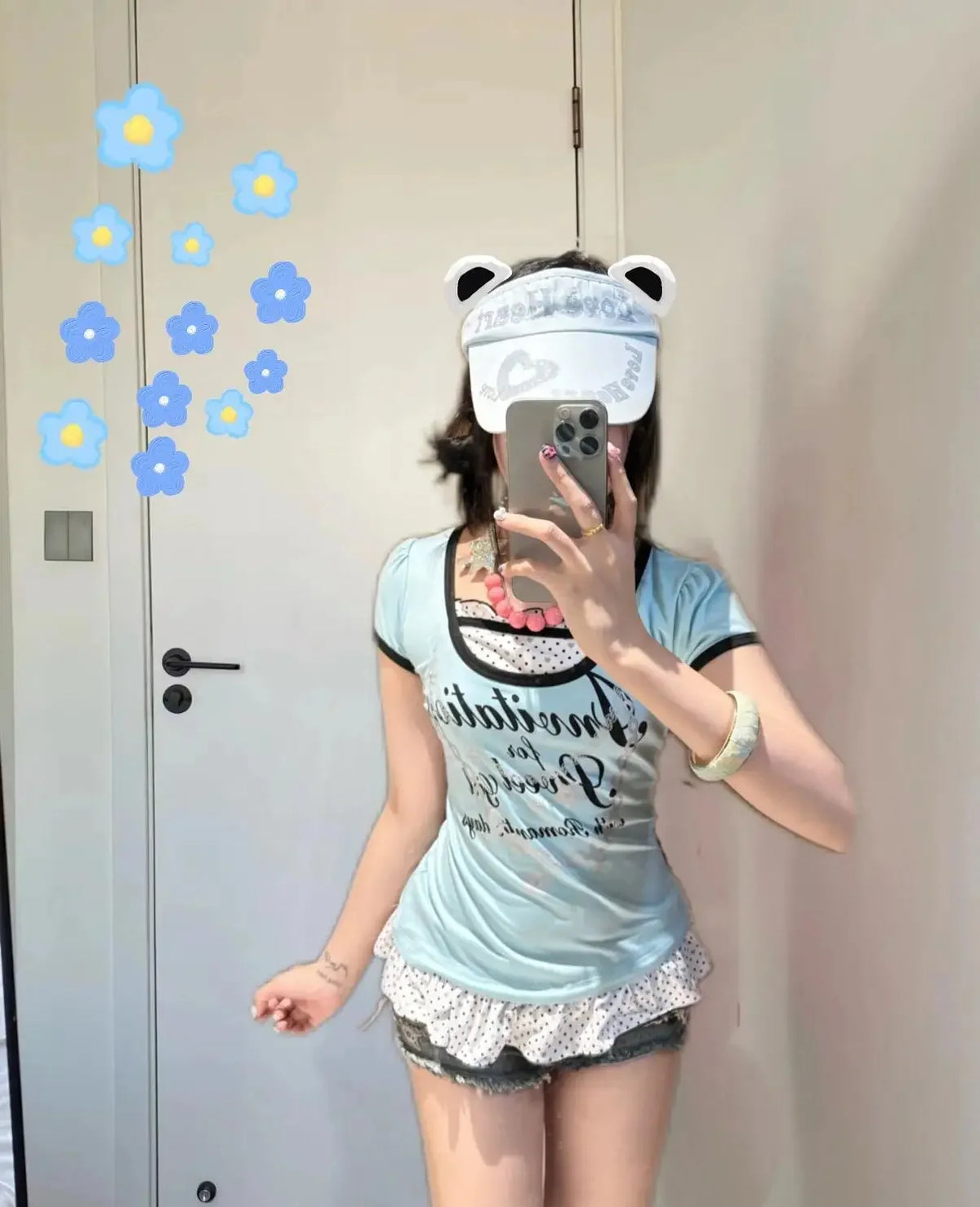 Lace O-neck Sweet Tee