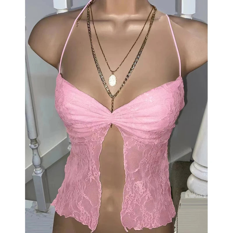 Top corto floral