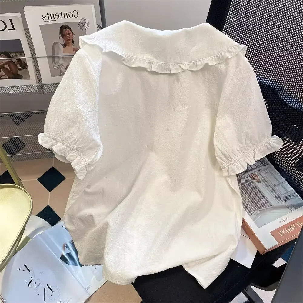Lace Peter Pan Collar Shirt