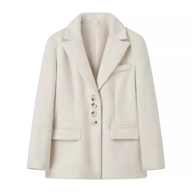 Turn Down Collar Coat
