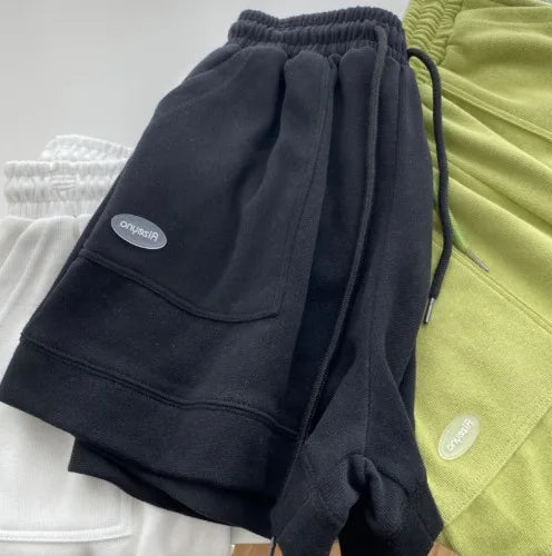 Shorts A sueltos de pernera ancha con cordón