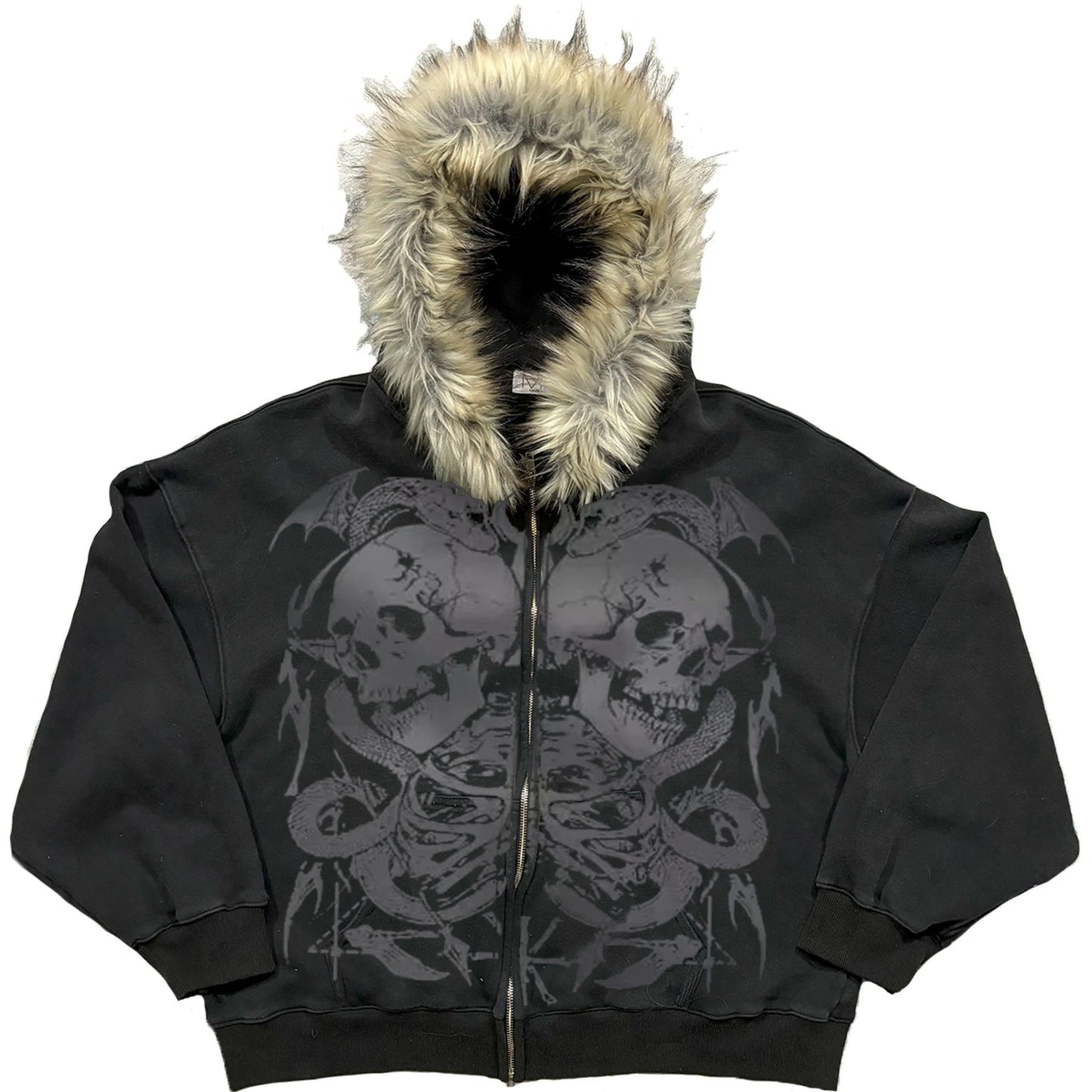 Fur Trim Hooded Jacket