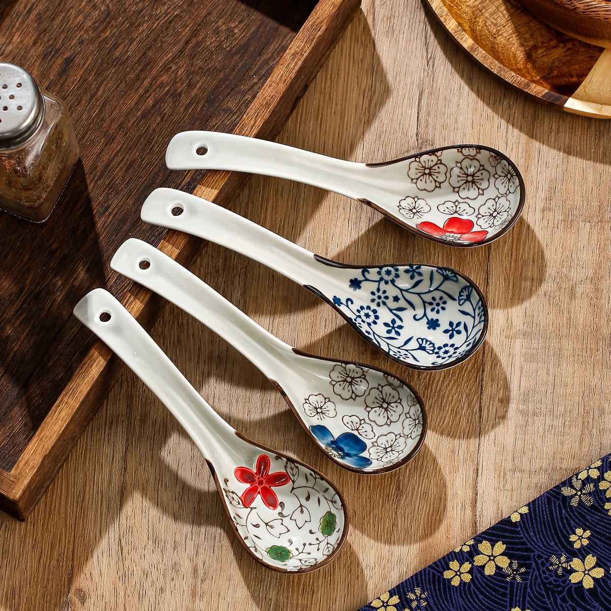 4Pcs Ceramic Spoon
