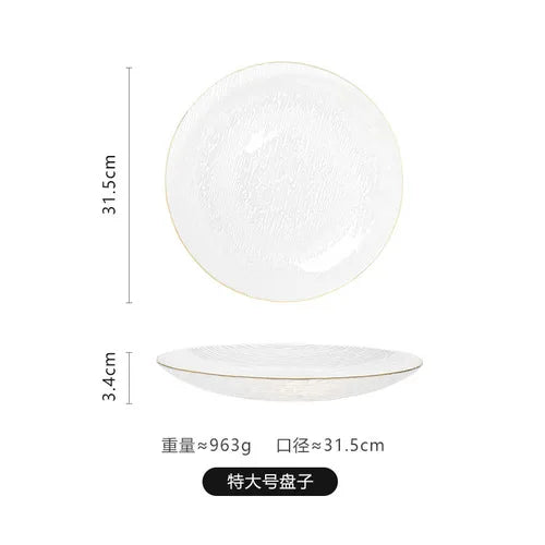 Japanese-style Horizontal Glass Plate