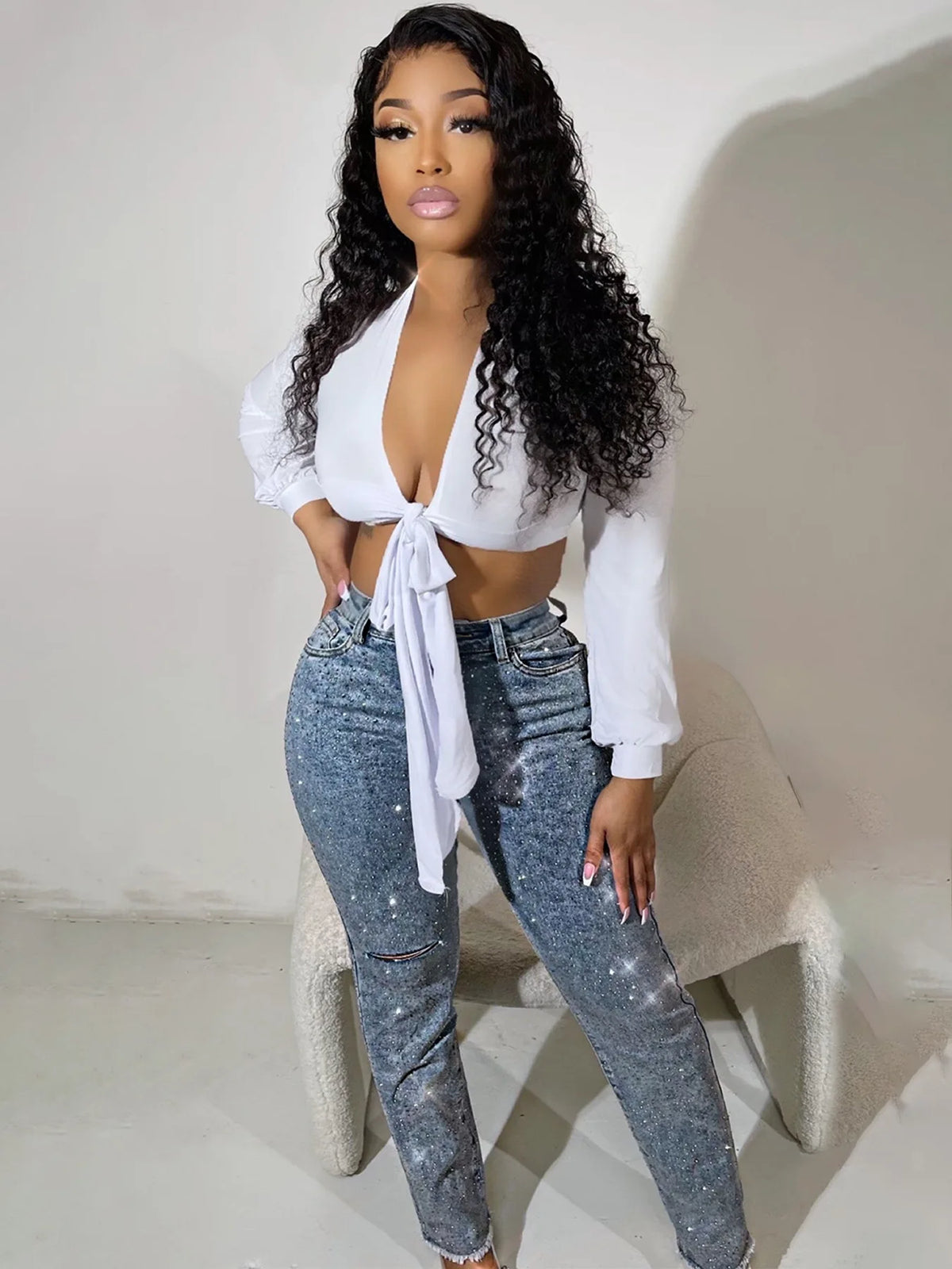 Rhinestone Jeans