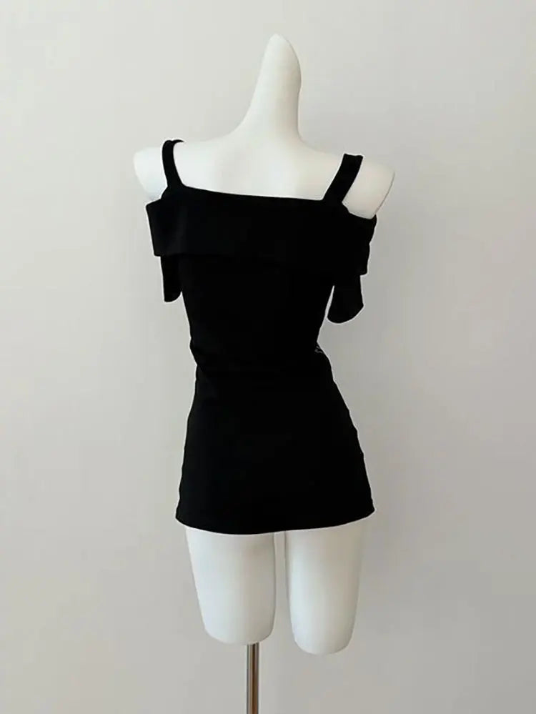 Camiseta de manga corta con cremallera y estampado de calaveras
