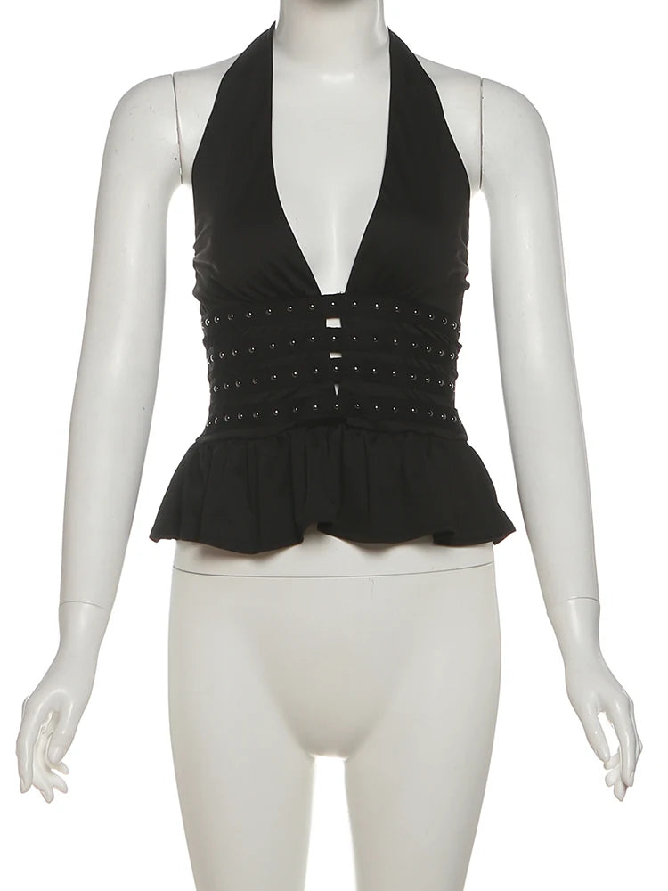 Rivet Decoration Vest