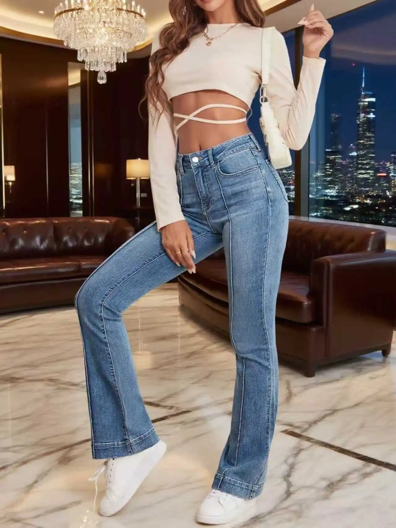 Stretch Flared Jeans