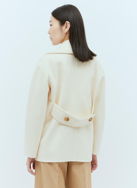 Max Mara Women Wool And Cashmere Pea Coat