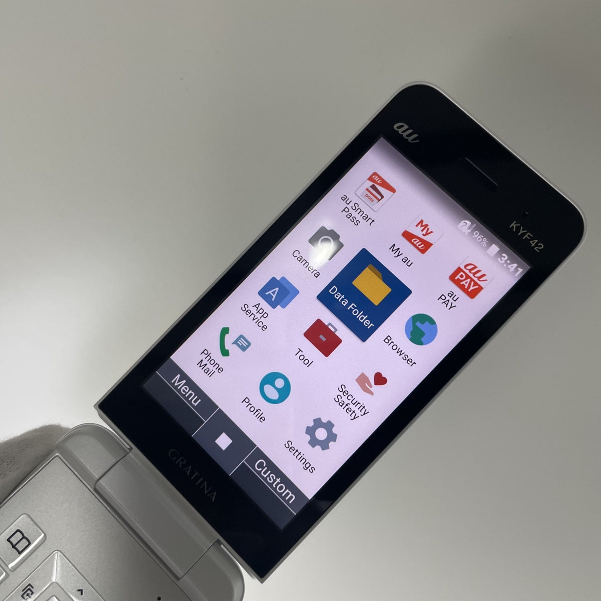 KYOCERA KYF42 GRATINA KEITAI Android Flip UNLOCKED SIM Free White Japan MINT