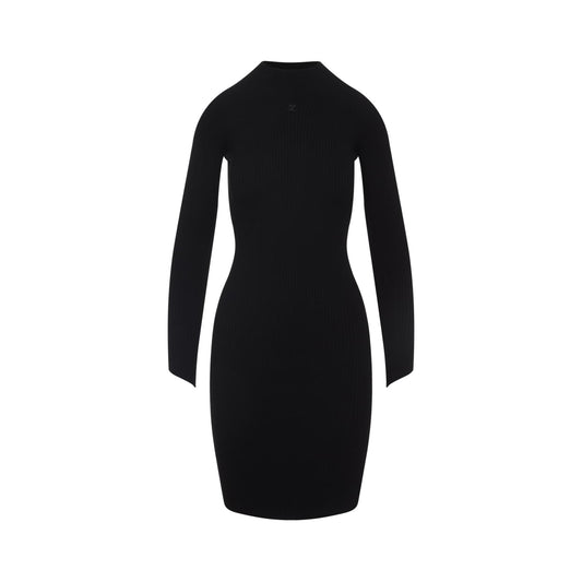 Courreges Circle Rib Mini Dress Women