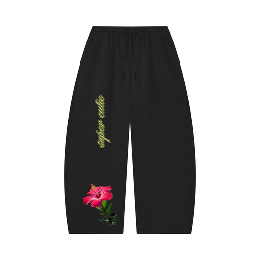 Pantalón Unisex de Pierna Ancha con Textura de Waffle