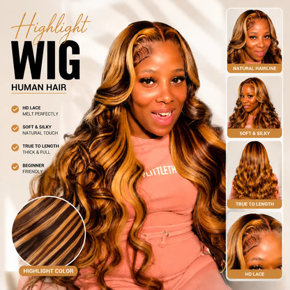 Highlight Brazilian Body Wave Lace Front Wig