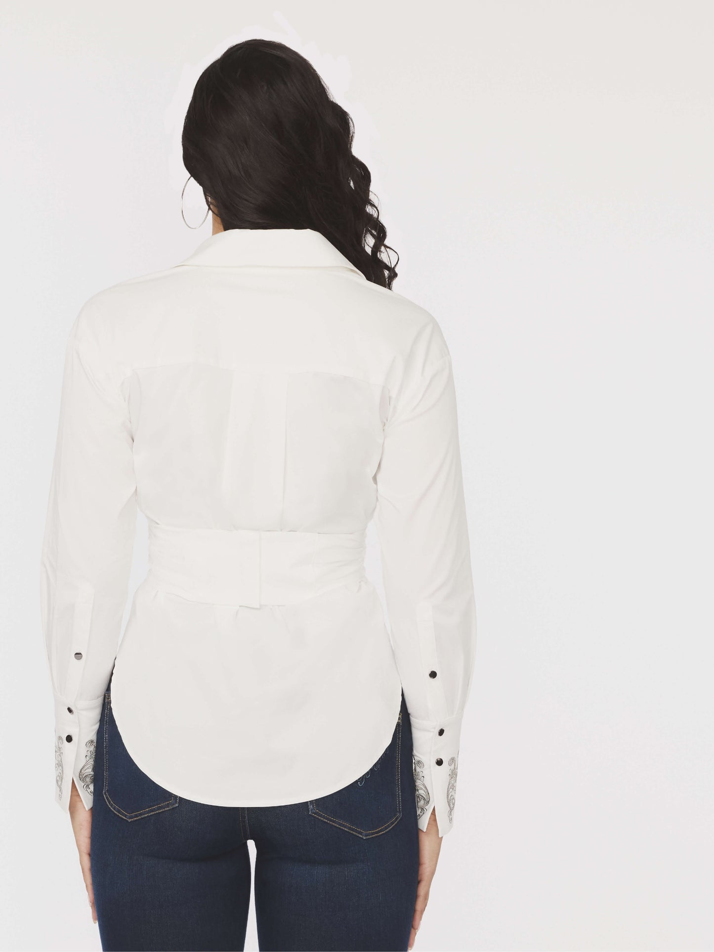 Camisa Tejida Retorcida - Blanca