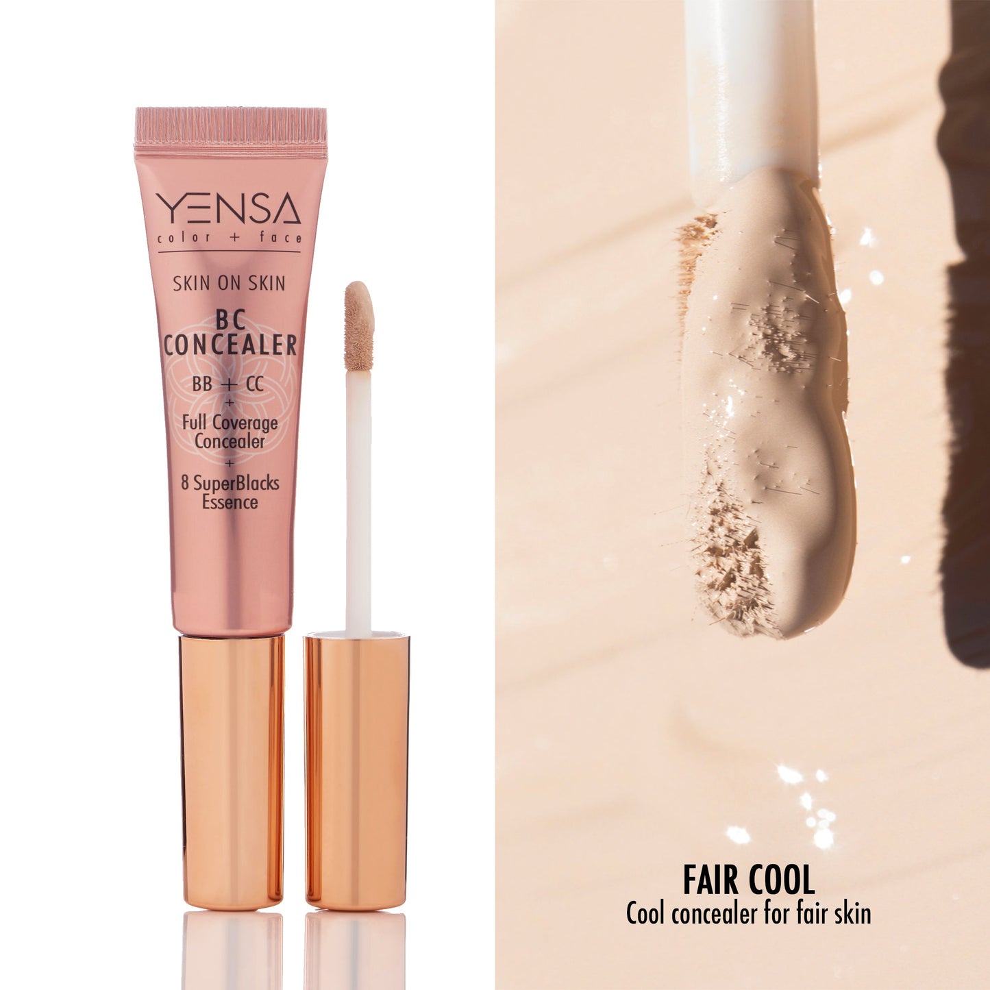 Skin On Skin BB + CC Cobertura Completa Corrector Sérum con Ácido Hialurónico