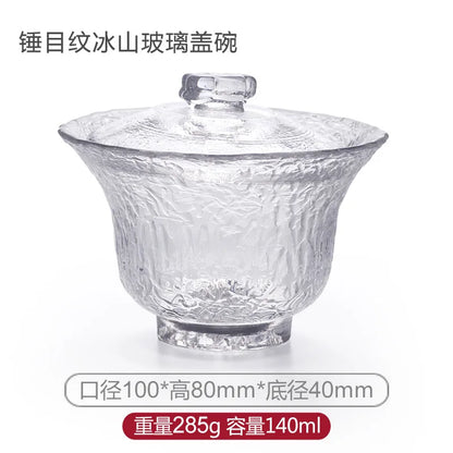 Japanese Style Glass Gaiwan Tea Cup and Lid