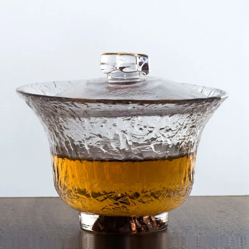 Japanese Style Glass Gaiwan Tea Cup and Lid