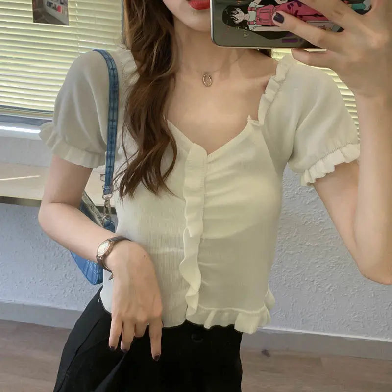 V-neck Short-Sleeved T-shirt