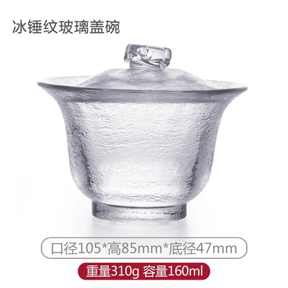 Japanese Style Glass Gaiwan Tea Cup and Lid