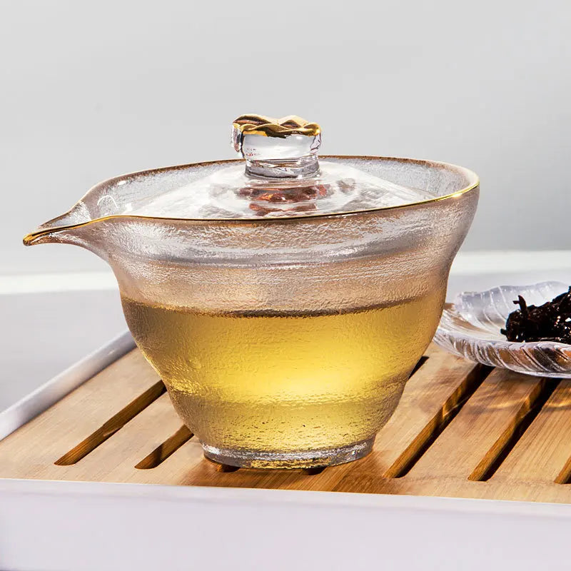 Japanese Style Glass Gaiwan Tea Cup and Lid