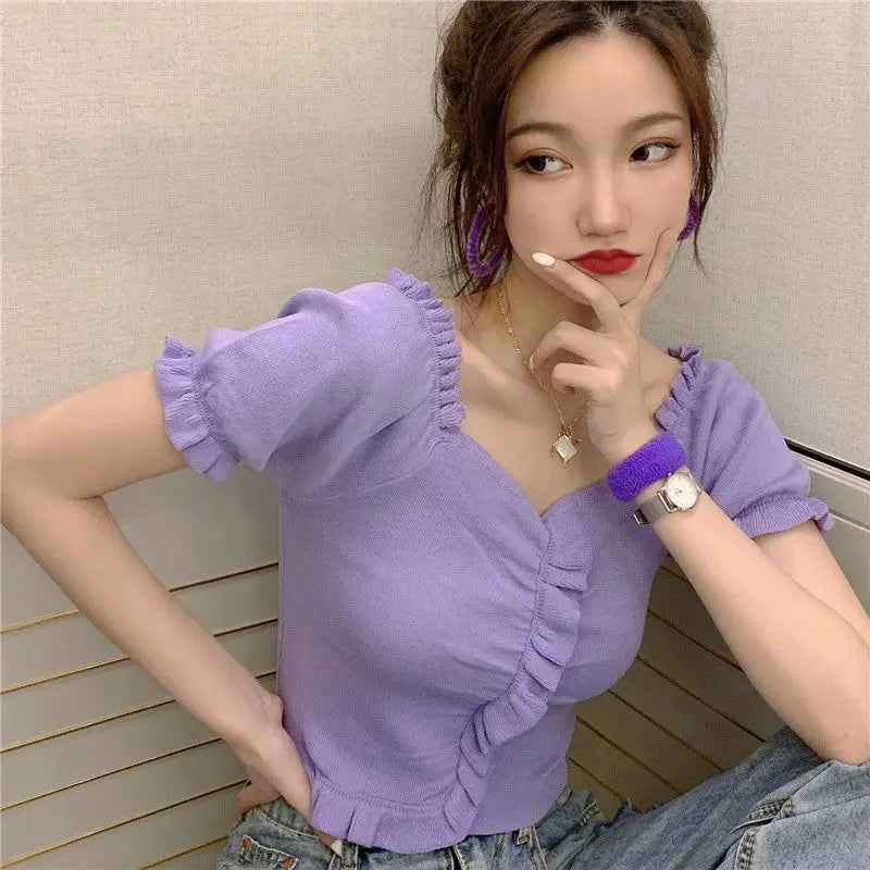 V-neck Short-Sleeved T-shirt