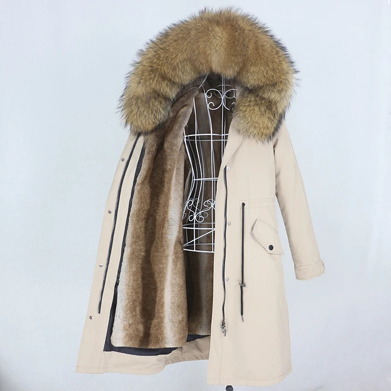 X-long Fur Trim Parka