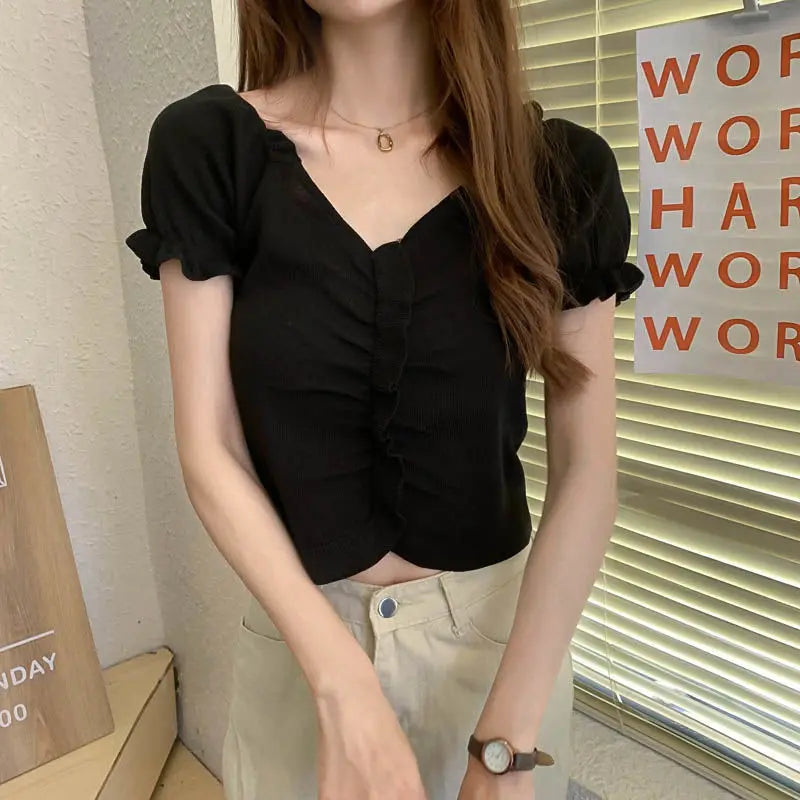 V-neck Short-Sleeved T-shirt