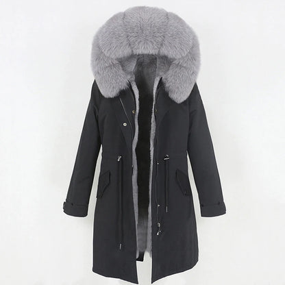 X-long Fur Trim Parka