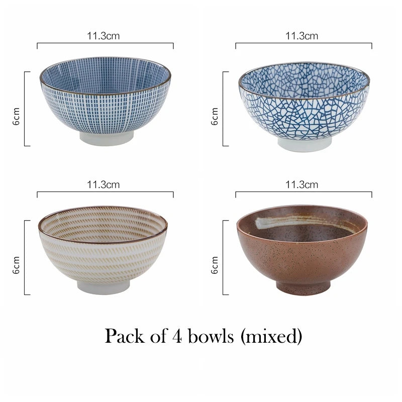 Set of 4pcs Ceramic Bowls