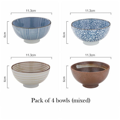 Set of 4pcs Ceramic Bowls
