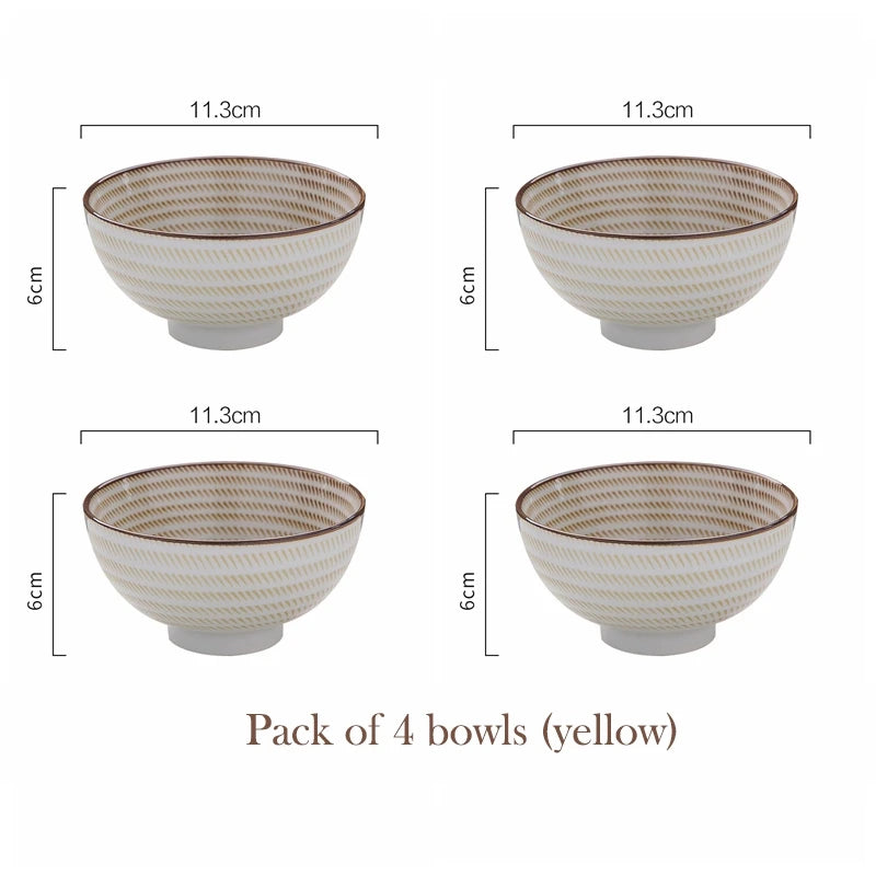Set of 4pcs Ceramic Bowls