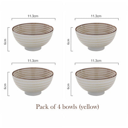 Set of 4pcs Ceramic Bowls