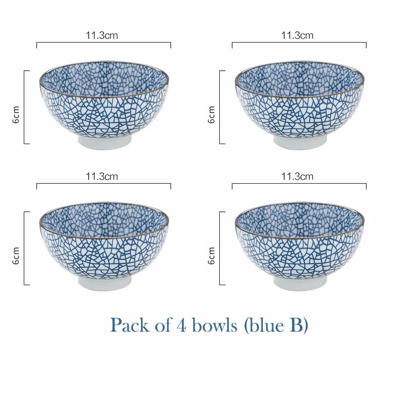 Set of 4pcs Ceramic Bowls