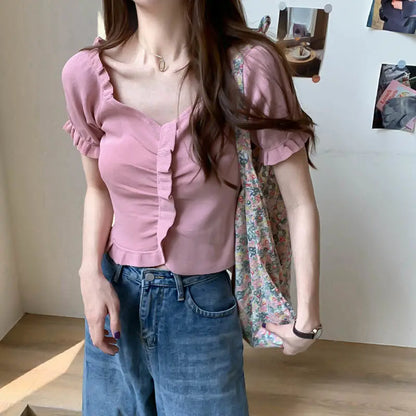 V-neck Short-Sleeved T-shirt