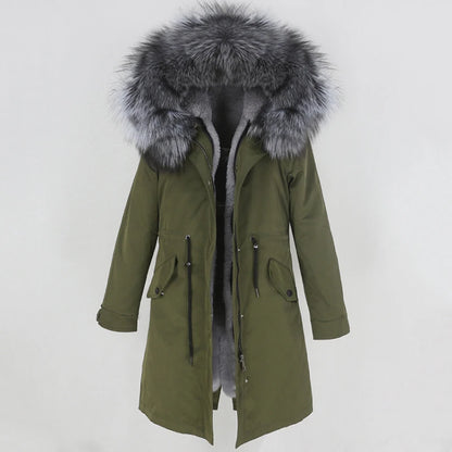 X-long Fur Trim Parka