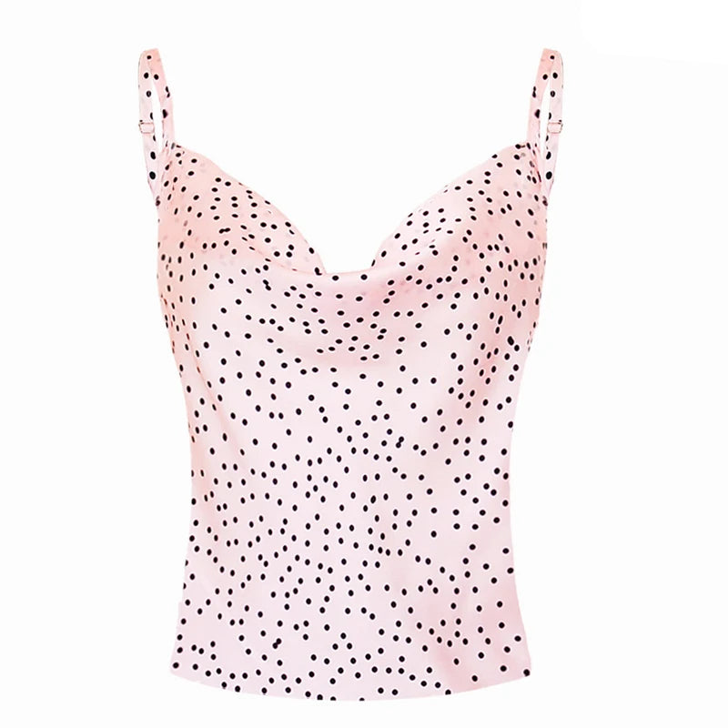 Leopard Printing Satin Cami