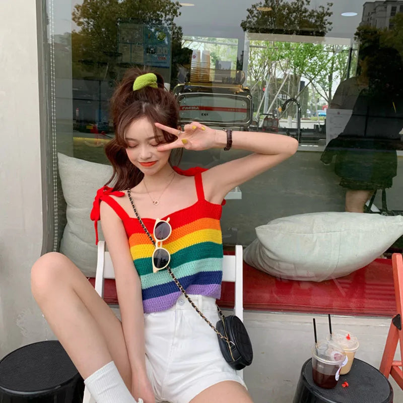 Rainbow Stripe Tank Top