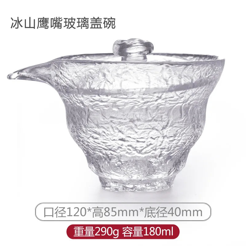 Japanese Style Glass Gaiwan Tea Cup and Lid