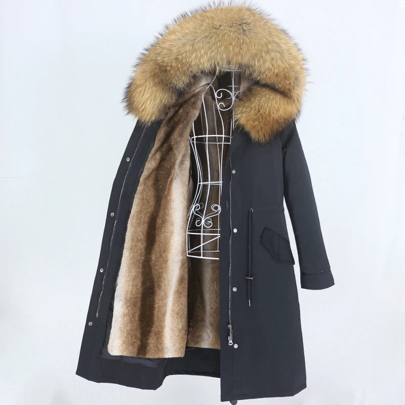 X-long Fur Trim Parka