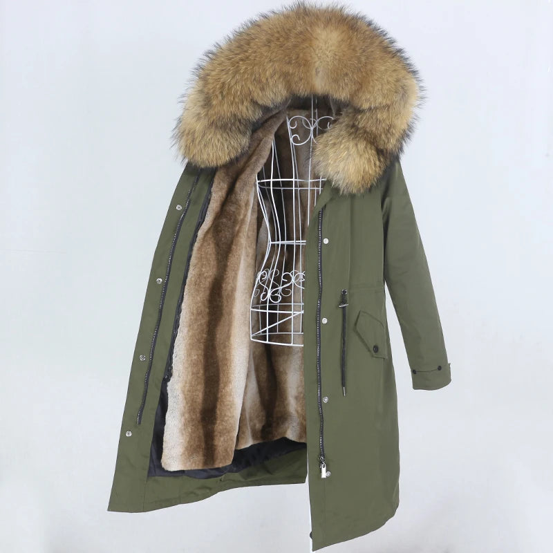X-long Fur Trim Parka