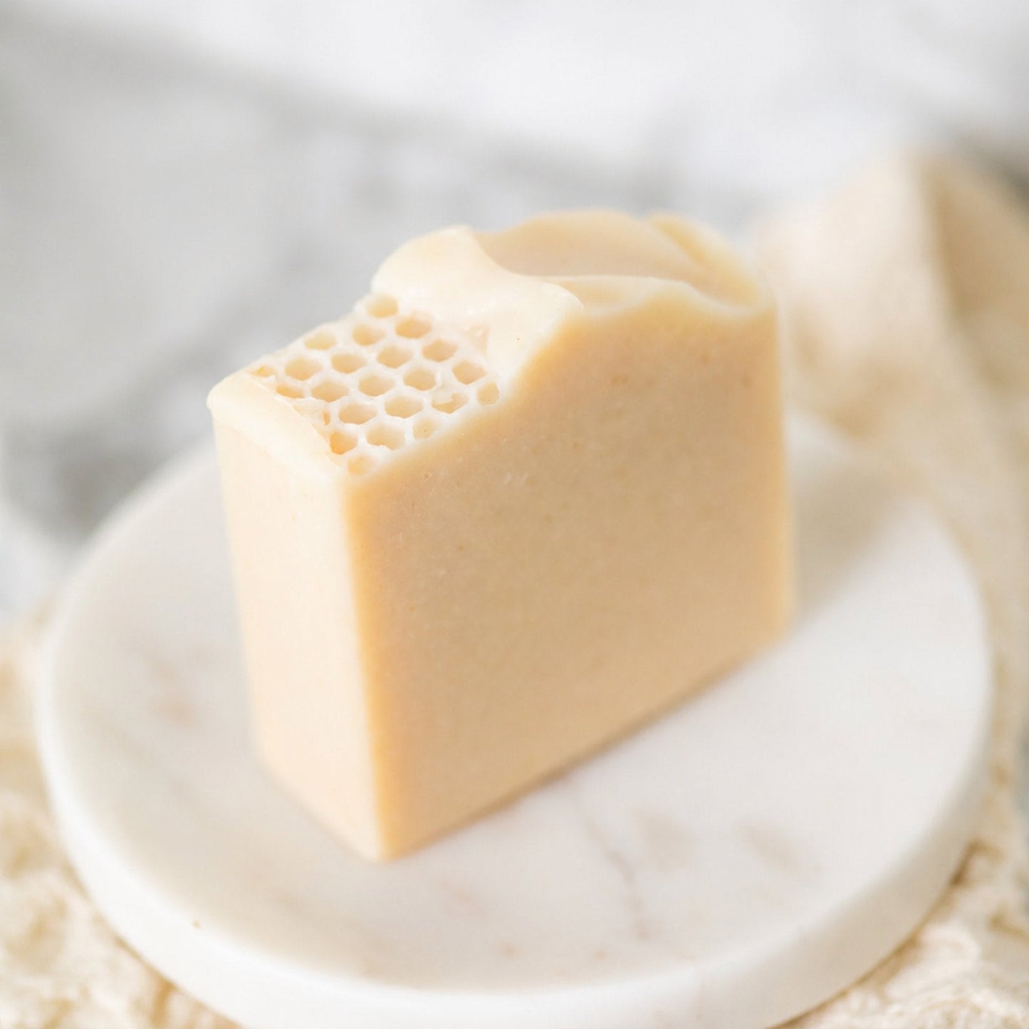 Barra de Jabón Artesanal de Sebo y Leche de Cabra Sin Fragancia Milk + Honey
