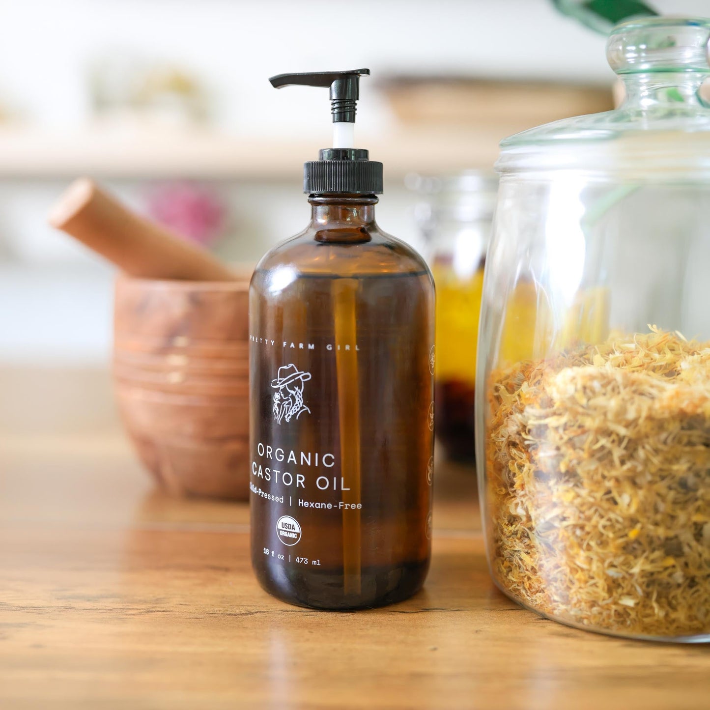 Aceite de ricino puro orgánico prensado en frío sin hexano