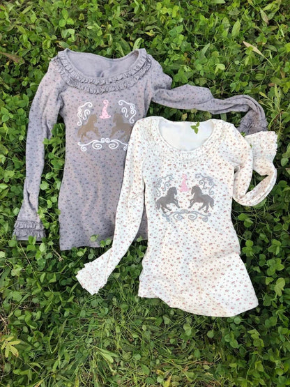 Print Dot Long Sleeve T Shirt