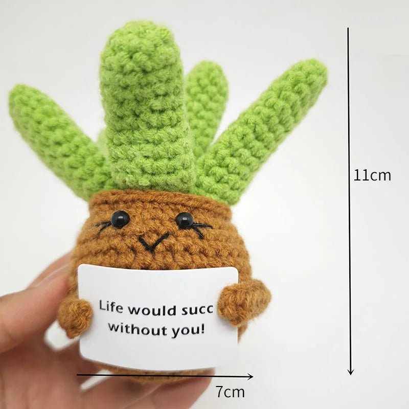 Crochet Flower Pot Decoration Hand Woven