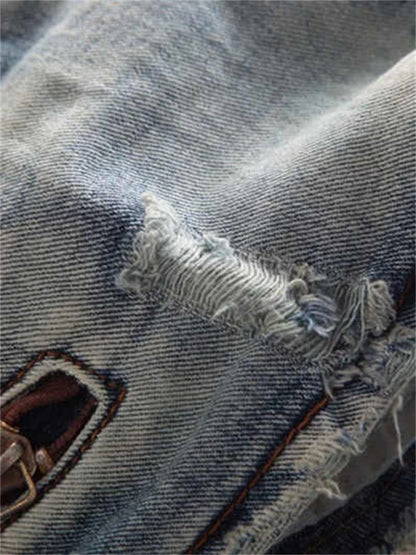 Ripped Denim Hot Pants