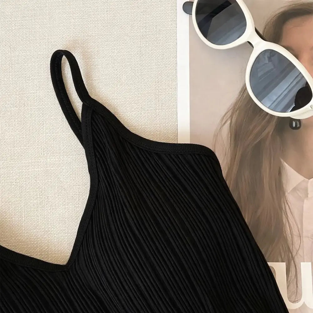 Top camisero con cuello de pico