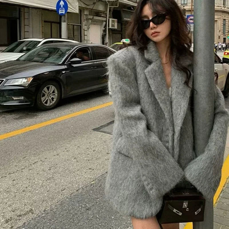 Turn Down Collar Coat