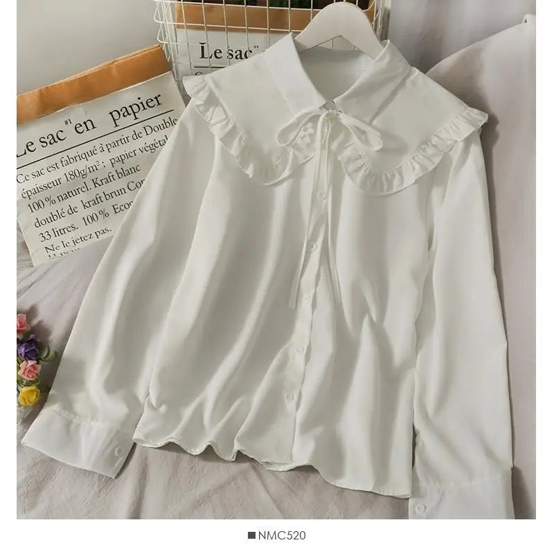 Peter Pan Collar Loose Shirt